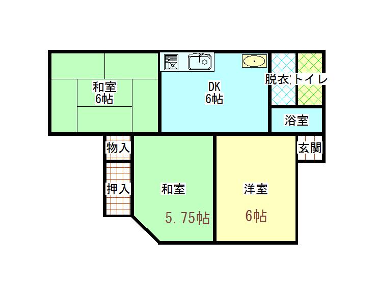 コーポサカエ３・1階・ ペット可(家猫のみ）