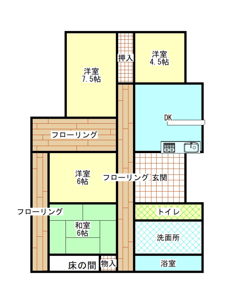 玉置住宅(大口小校区) 空室
